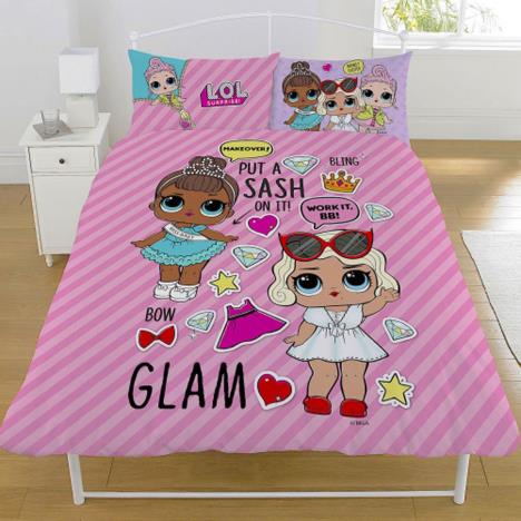 LOL Surprise Glam Reversible Double Duvet Cover Bedding Set Extra Image 1